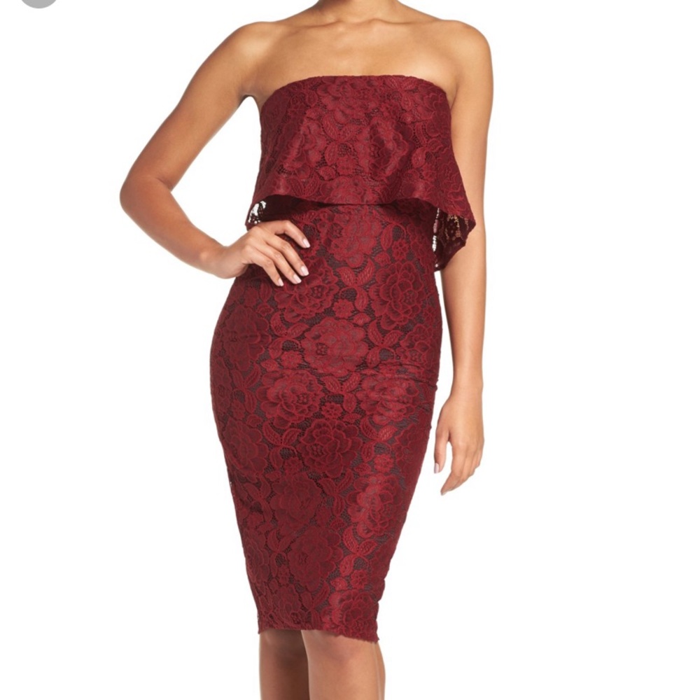 Likely cocktail dress- maroon ( TX Aggie fans!!)